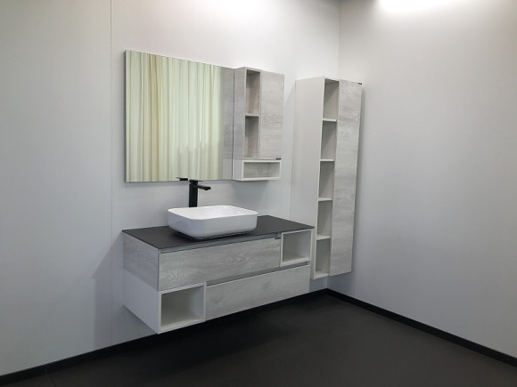 Шкаф пенал Comforty Прага 45 00004136272 подвесной Дуб белый