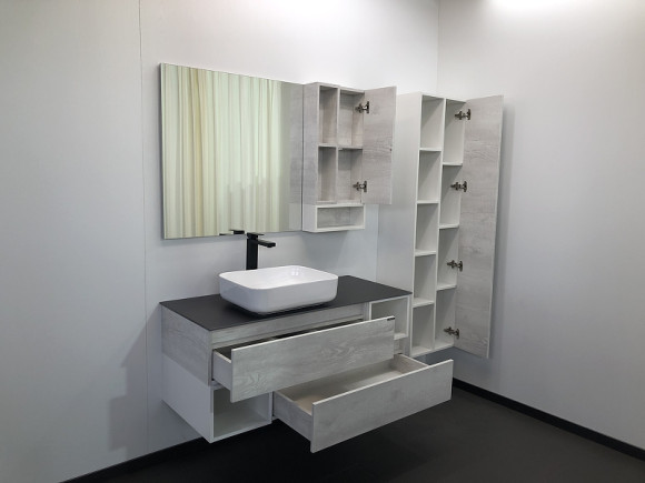 Шкаф пенал Comforty Прага 45 00004136272 подвесной Дуб белый