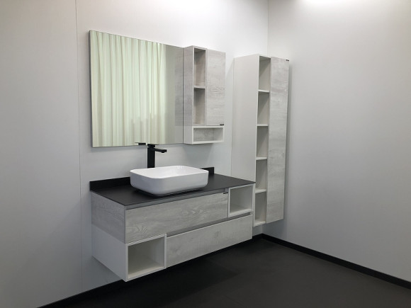 Шкаф пенал Comforty Прага 45 00004136272 подвесной Дуб белый