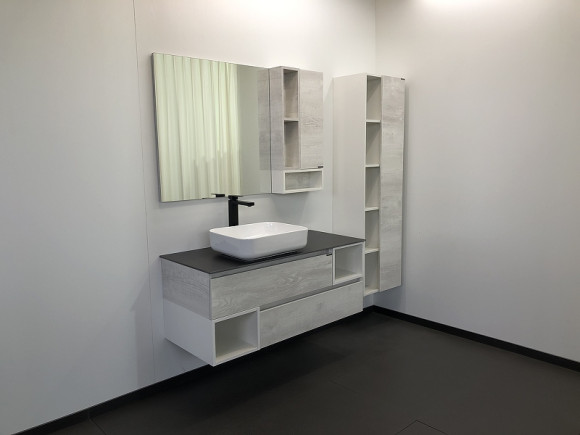 Шкаф пенал Comforty Прага 45 00004136272 подвесной Дуб белый