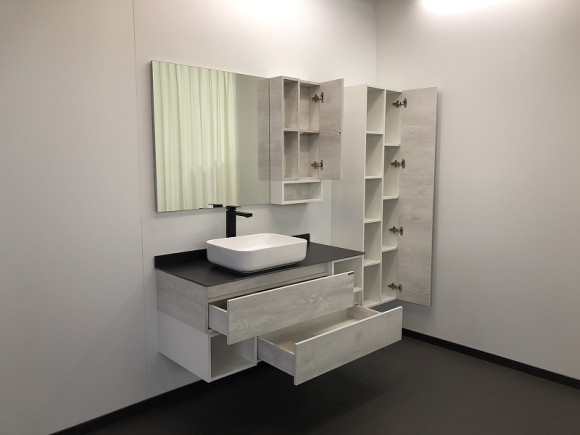 Шкаф пенал Comforty Прага 45 00004136272 подвесной Дуб белый