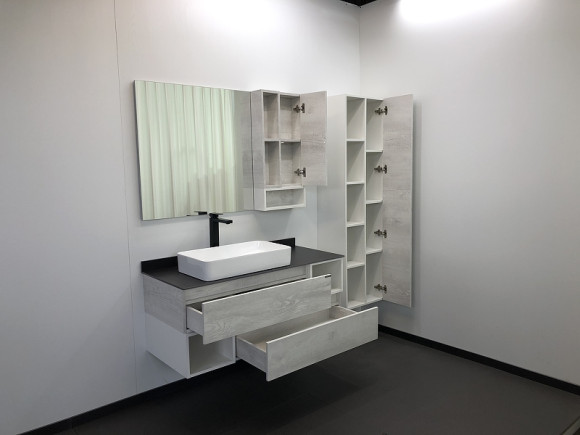 Шкаф пенал Comforty Прага 45 00004136272 подвесной Дуб белый