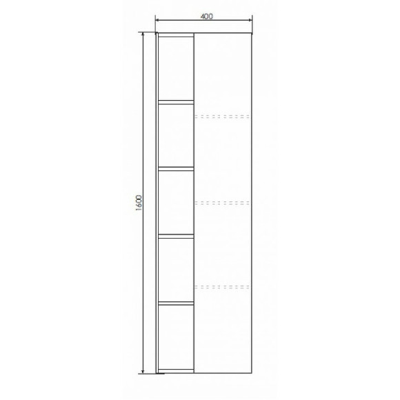 Шкаф пенал Comforty Прага 45 00004136272 подвесной Дуб белый