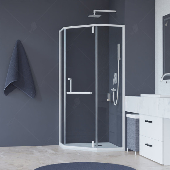 Душевой уголок RGW Hotel HO-084W 90х90 350608499-15 профиль Белый стекло прозрачное