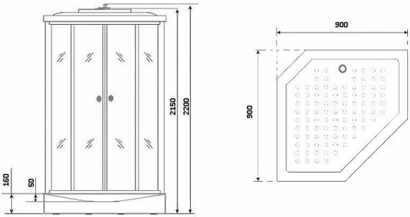 Душевая кабина Niagara Ultra 90x90 NG-2506-01 без гидромассажа Душевая кабина Niagara Ultra 90x90 NG-2506-01 без гидромассажа