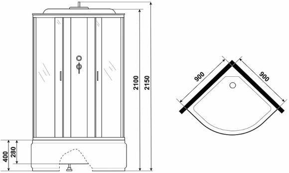 Душевая кабина Niagara Classic 90x90 NG-2508-14 без гидромассажа Душевая кабина Niagara Classic 90x90 NG-2508-14 без гидромассажа
