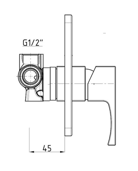 Смеситель для душа GPD Fuego MAD105 Хром