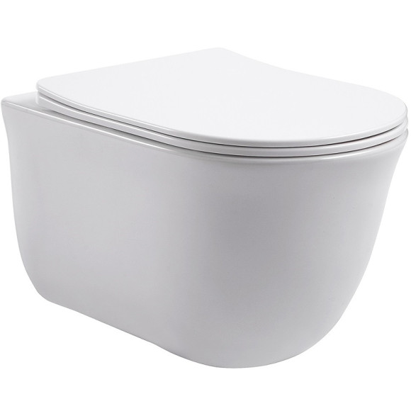 Комплект унитаза с инсталляцией Aquatek Set Aquatek Классик-010 4в1 с сиденьем Микролифт и клавишей смыва Хром глянцевый