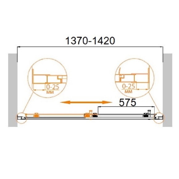Душевая дверь в нишу Cezares MOLVENO-BF-1-140-C-Cr-IV профиль Хром стекло прозрачное Душевая дверь в нишу Cezares MOLVENO-BF-1-140-C-Cr-IV профиль Хром стекло прозрачное