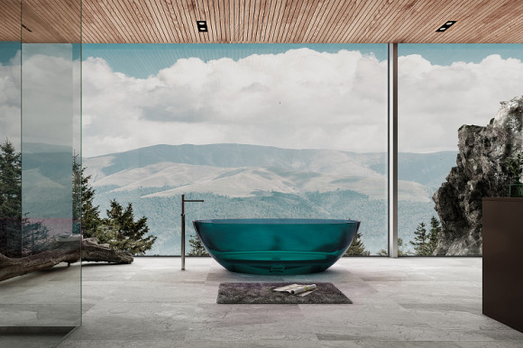 Ванна из полиэфирной смолы Abber Kristall 180х85 AT9702Aquamarin Бирюзовая без гидромассажа Ванна из полиэфирной смолы Abber Kristall 180х85 AT9702Aquamarin Бирюзовая без гидромассажа