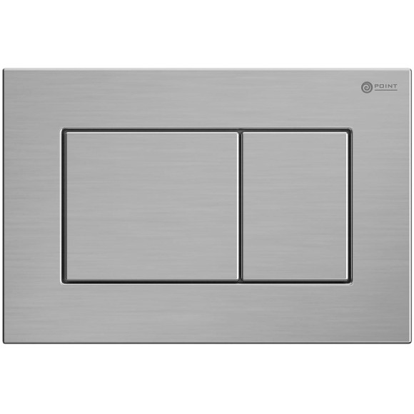 Комплект унитаза с инсталляцией Point Виктория PN48079SB с сиденьем Микролифт и клавишей смыва Сталь брашированная