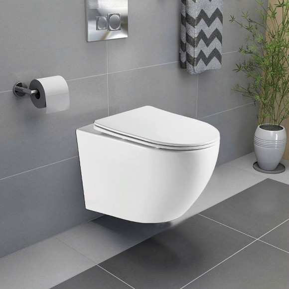 Унитаз Azario Grado AZ-0046-UQ подвесной Белый с сиденьем Микролифт