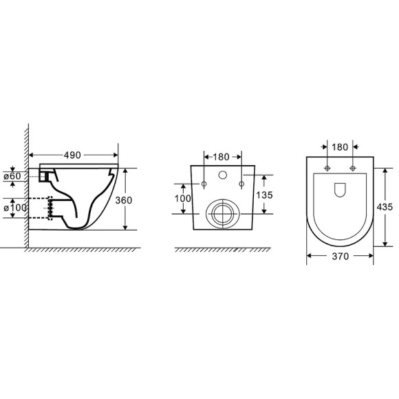 Унитаз Azario Grado AZ-0046-UQ подвесной Белый с сиденьем Микролифт