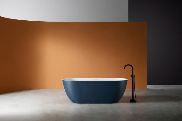 Ванна из искусственного камня Abber Frankfurt 170x75 AM9941DB Синяя матовая без гидромассажа Ванна из искусственного камня Abber Frankfurt 170x75 AM9941DB Синяя матовая без гидромассажа