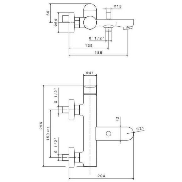 Смеситель для ванны Kerama Marazzi Ole 69440KM.21.018 Хром Смеситель для ванны Kerama Marazzi Ole 69440KM.21.018 Хром