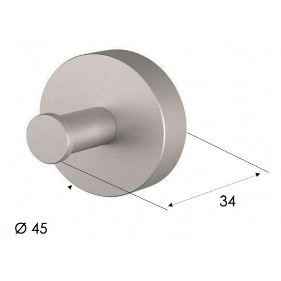 Крючок Remer X-Style Inox SSXI50 Нержавеющая сталь