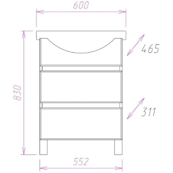 Тумба под раковину Onika Элита 60.13 106121 Олива Белая Тумба под раковину Onika Элита 60.13 106121 Олива Белая
