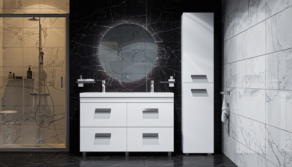 Тумба под раковину Velvex Orlando 120 tn.ORL.CLA.120.4Y Белая матовая