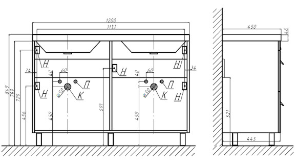 Тумба под раковину Velvex Orlando 120 tn.ORL.CLA.120.4Y Белая матовая
