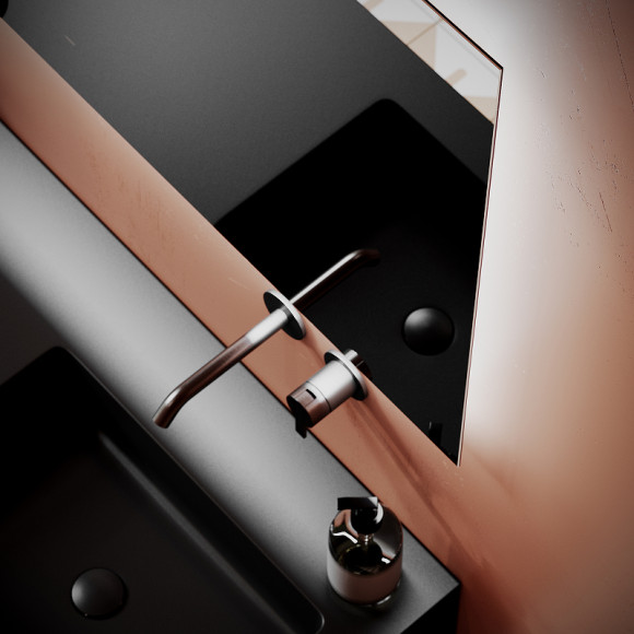 Зеркало Sancos Square 100 SQ1000 с подсветкой с сенсорным выключателем