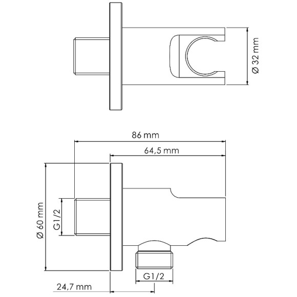 Шланговое подключение WasserKRAFT A099 Хром матовый Шланговое подключение WasserKRAFT A099 Хром матовый