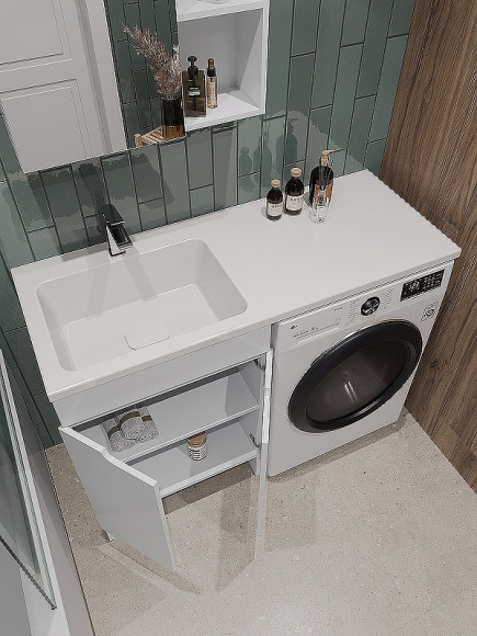 Тумба под раковину Orange Sistema 120 STD-60TUW Белая Тумба под раковину Orange Sistema 120 STD-60TUW Белая