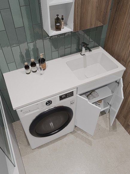 Тумба под раковину Orange Sistema 120 STD-60TUW Белая Тумба под раковину Orange Sistema 120 STD-60TUW Белая