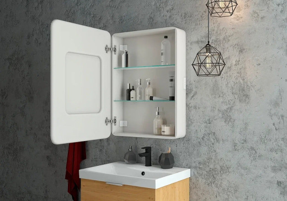 Зеркальный шкаф Континент Elliott LED 60 L МВК017 с подсветкой Белый Зеркальный шкаф Континент Elliott LED 60 L МВК017 с подсветкой Белый