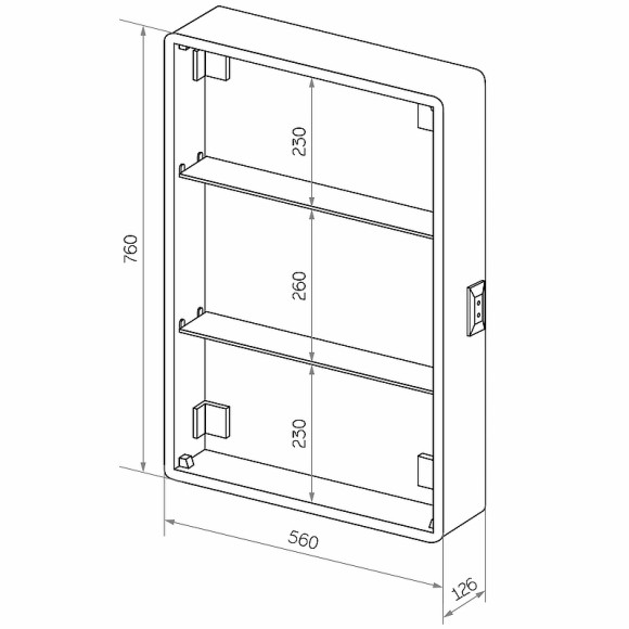 Зеркальный шкаф Континент Elliott LED 60 L МВК017 с подсветкой Белый Зеркальный шкаф Континент Elliott LED 60 L МВК017 с подсветкой Белый