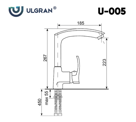 Смеситель для кухни Ulgran Classic U-005-341 Ультра-белый Смеситель для кухни Ulgran Classic U-005-341 Ультра-белый