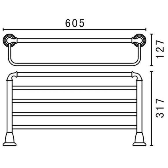Полка для полотенец Art&Max Bianchi AM-3622AW-Do Золото Полка для полотенец Art&Max Bianchi AM-3622AW-Do Золото