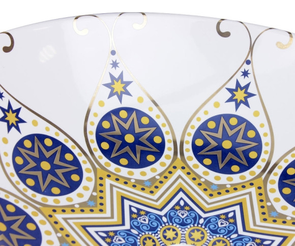 Раковина-чаша Bronze de Luxe Lotos 40 5008 Белая Синяя Раковина-чаша Bronze de Luxe Lotos 40 5008 Белая Синяя