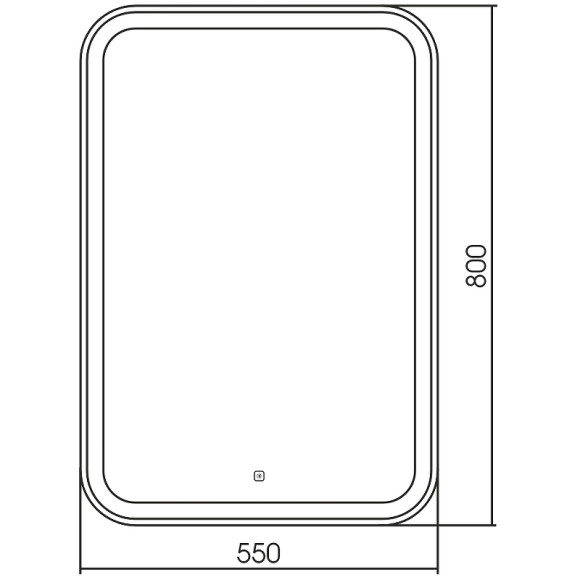 Зеркало Abber See 55 AG6106S с подсветкой с сенсорным выключателем и диммером