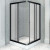 Душевой уголок Radomir Дрим 110x90 L 1-03-6-1-0-1221 профиль Черный стекло матовое