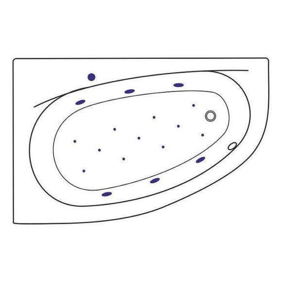 Акриловая ванна Excellent Kameleon 170x110 L WAEX.KML17.RELAX.GL с гидромассажем