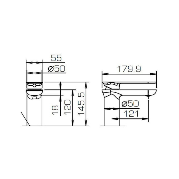 Смеситель для раковины Bravat Gina F165104C-ENG Хром Смеситель для раковины Bravat Gina F165104C-ENG Хром