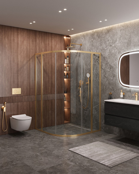 Душевой уголок Cezares Molveno 110x110 MOLVENO-R-11-90+20-C-BORO-IV профиль Брашированное золото стекло прозрачное Душевой уголок Cezares Molveno 110x110 MOLVENO-R-11-90+20-C-BORO-IV профиль Брашированное золото стекло прозрачное