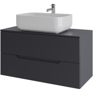 Тумба с раковиной Orange Line 100 Li-100TugMDF+B03-600W подвесная Графит матовый