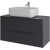Тумба с раковиной Orange Line 100 Li-100TugMDF+B03-600W подвесная Графит матовый