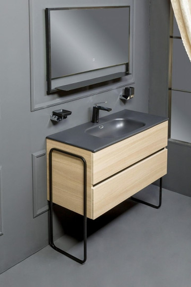 Тумба под раковину Boheme Armadi Art Vallessi 80 837-080-L подвесная Дуб светлый матовый