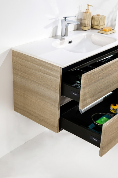 Тумба под раковину Boheme Armadi Art Vallessi 80 837-080-L подвесная Дуб светлый матовый