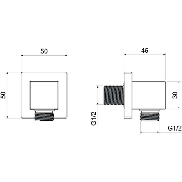 Шланговое подключение Aquatek AQ2458MB Черное матовое Шланговое подключение Aquatek AQ2458MB Черное матовое