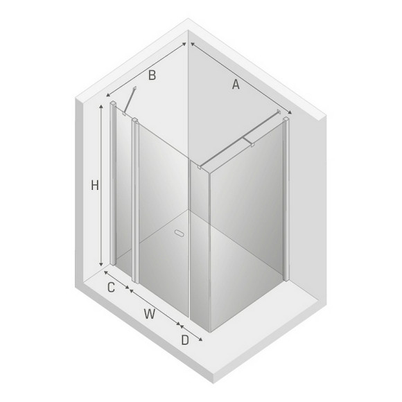 Душевой уголок New Trendy New Soleo Chrome 110х70 K-0643 профиль Хром стекло прозрачное Душевой уголок New Trendy New Soleo Chrome 110х70 K-0643 профиль Хром стекло прозрачное