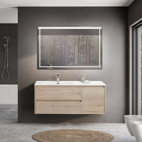 Тумба под раковину BelBagno Kraft 120 L KRAFT-1200-2C-1A-SO-RGB-L подвесная Rovere Galifax Bianco Тумба под раковину BelBagno Kraft 120 L KRAFT-1200-2C-1A-SO-RGB-L подвесная Rovere Galifax Bianco