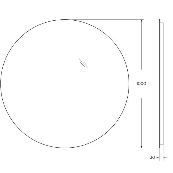 Зеркало BelBagno 100 SPC-INT-1000-LED с подсветкой круглое