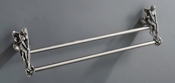 Полотенцедержатель Art&Max Fairy AM-B-0988-T двойной Серебро