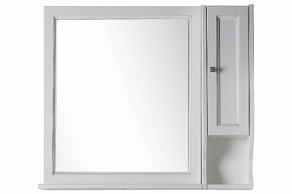 Комплект мебели для ванной ASB-Woodline Гранда 105 Белый с патиной Серебро