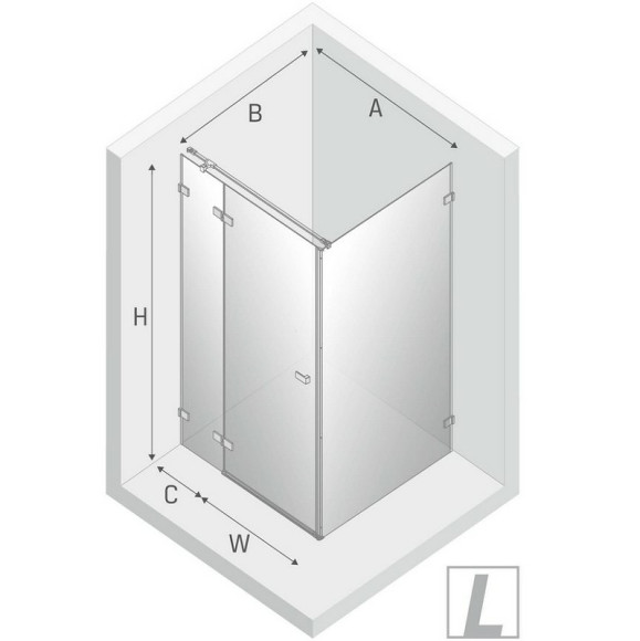 Душевой уголок New Trendy Avexa Black 100x100 L EXK-1590 профиль Черный стекло прозрачное Душевой уголок New Trendy Avexa Black 100x100 L EXK-1590 профиль Черный стекло прозрачное
