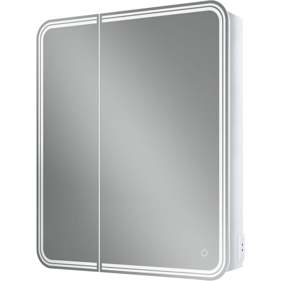 Зеркальный шкаф Art&Max Verona AM-Ver-700-800-2D-R-DS-F с подсветкой с сенсорным выключателем Белый Зеркальный шкаф Art&Max Verona AM-Ver-700-800-2D-R-DS-F с подсветкой с сенсорным выключателем Белый