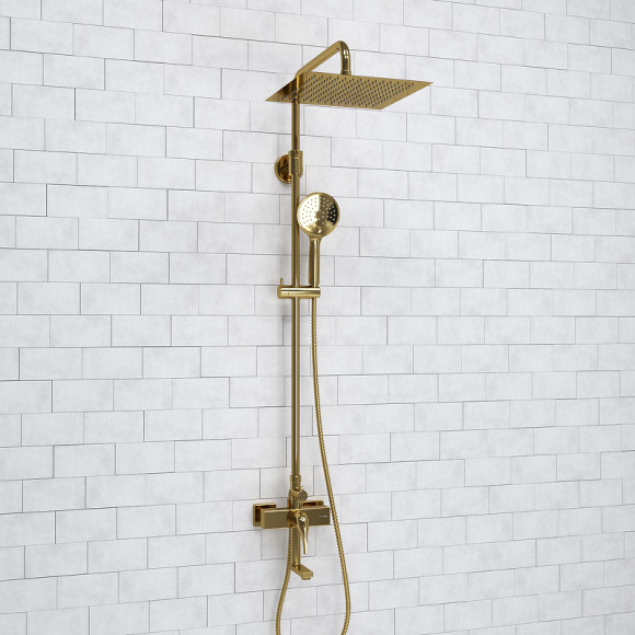Душевая система WasserKRAFT A171.261.207.PG Золото глянцевое Душевая система WasserKRAFT A171.261.207.PG Золото глянцевое